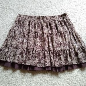 American Rag M brown layered skirt
